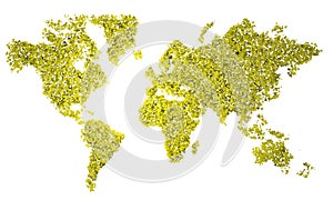World Map, map, stylized, yellow triangles